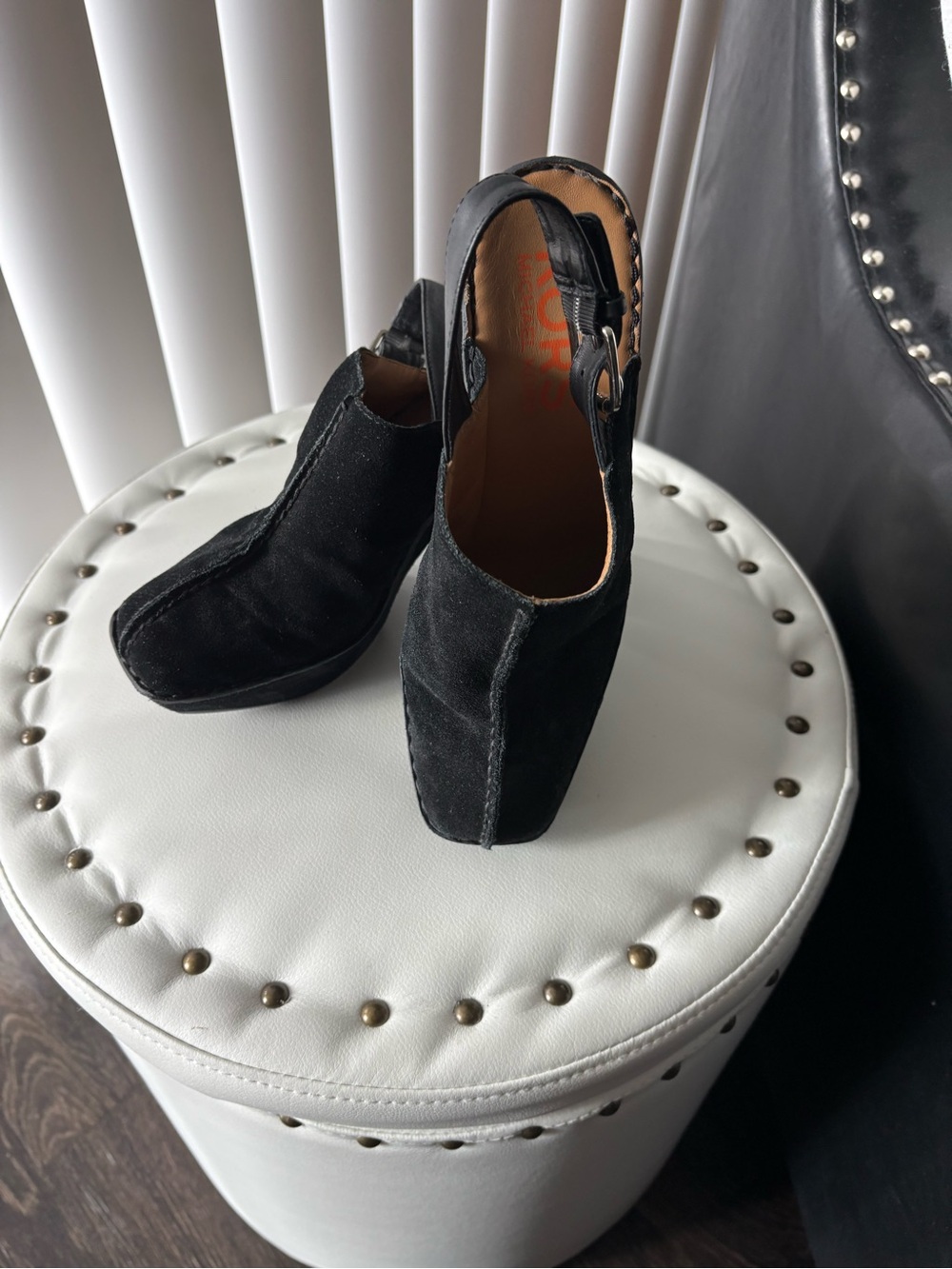 Michael Kors Black Suede Slingback Platform clog - Women